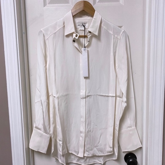 Paper Denim & Cloth Tops - NWT Paper Denim & Cloth Silk Snap Blouse Ivory